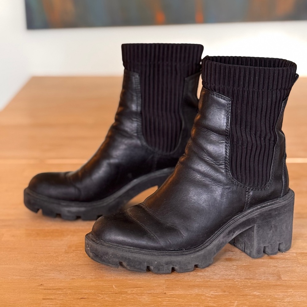 Black Chunky Ankle Boots